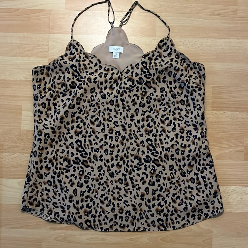 J.CREW cheetah print cami size 6 EUC